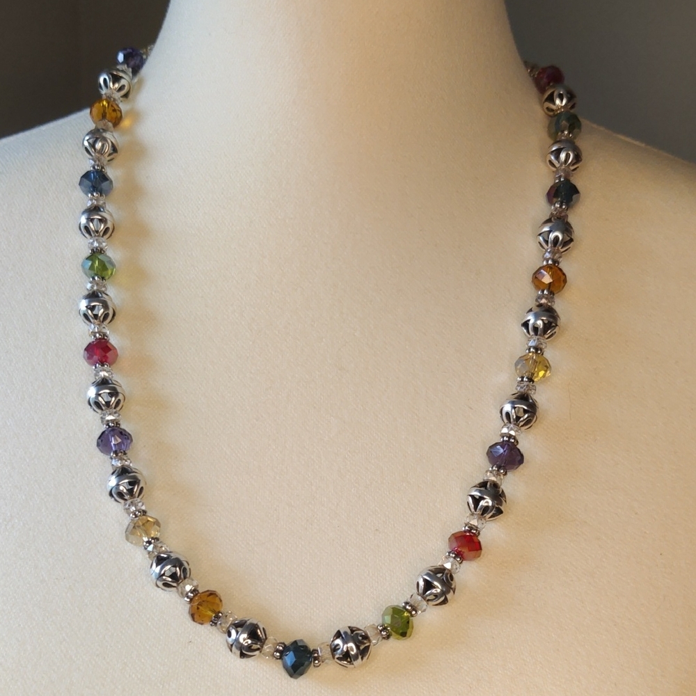 BRIGHTON KALPANA MULTICOLOR CRYSTAL BEADED NECKLACE